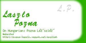 laszlo pozna business card